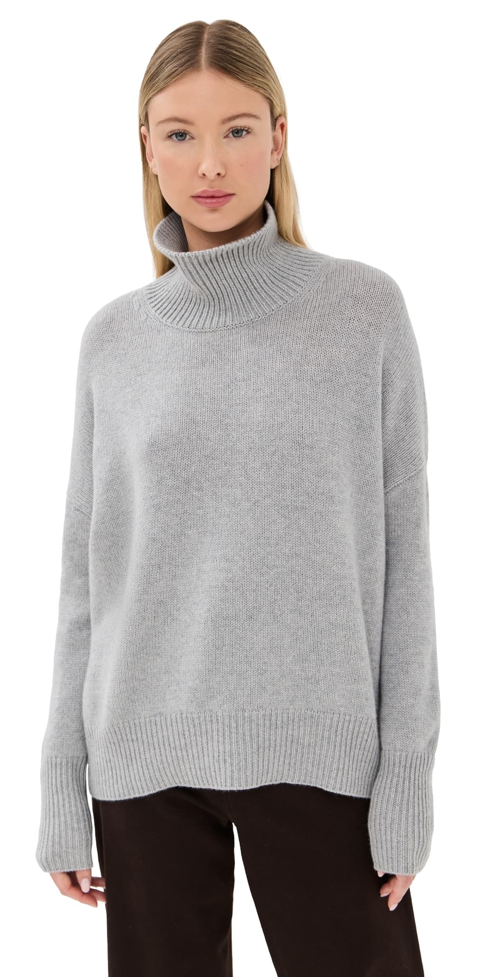 LISA YANG Heidi Cashmere Sweater Dove Grey