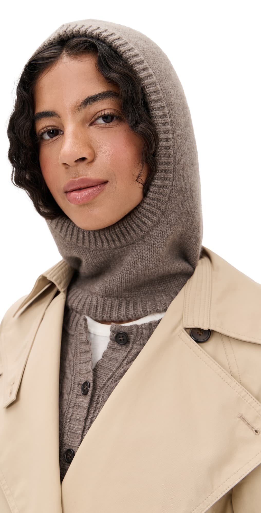 LISA YANG Astri Cashmere Balaclava Truffle