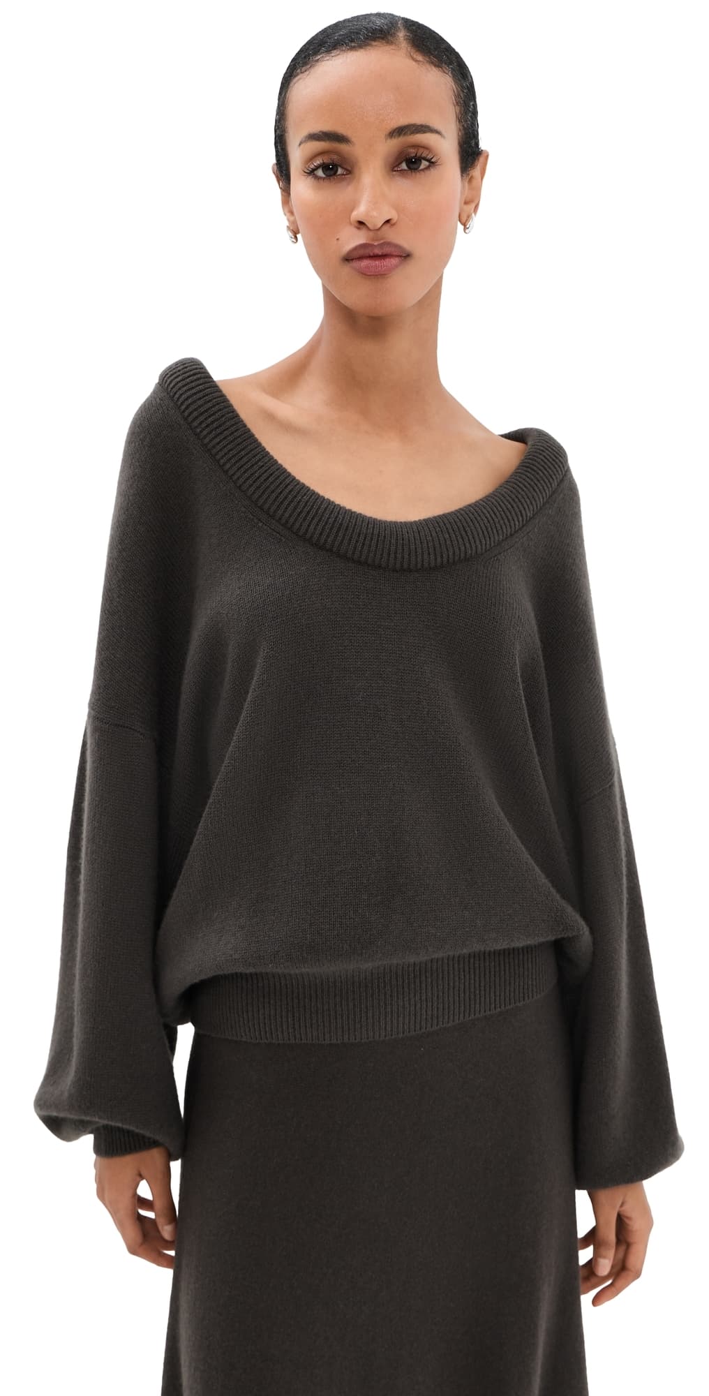 LISA YANG Doria Cashmere Sweater Dark Fern