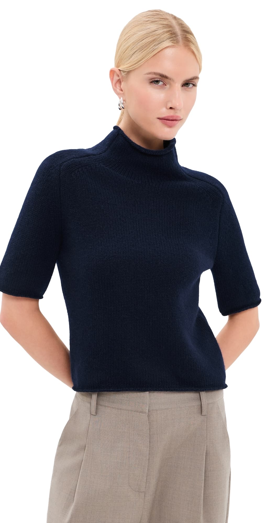 LISA YANG Fride Cashmere Sweater Navy