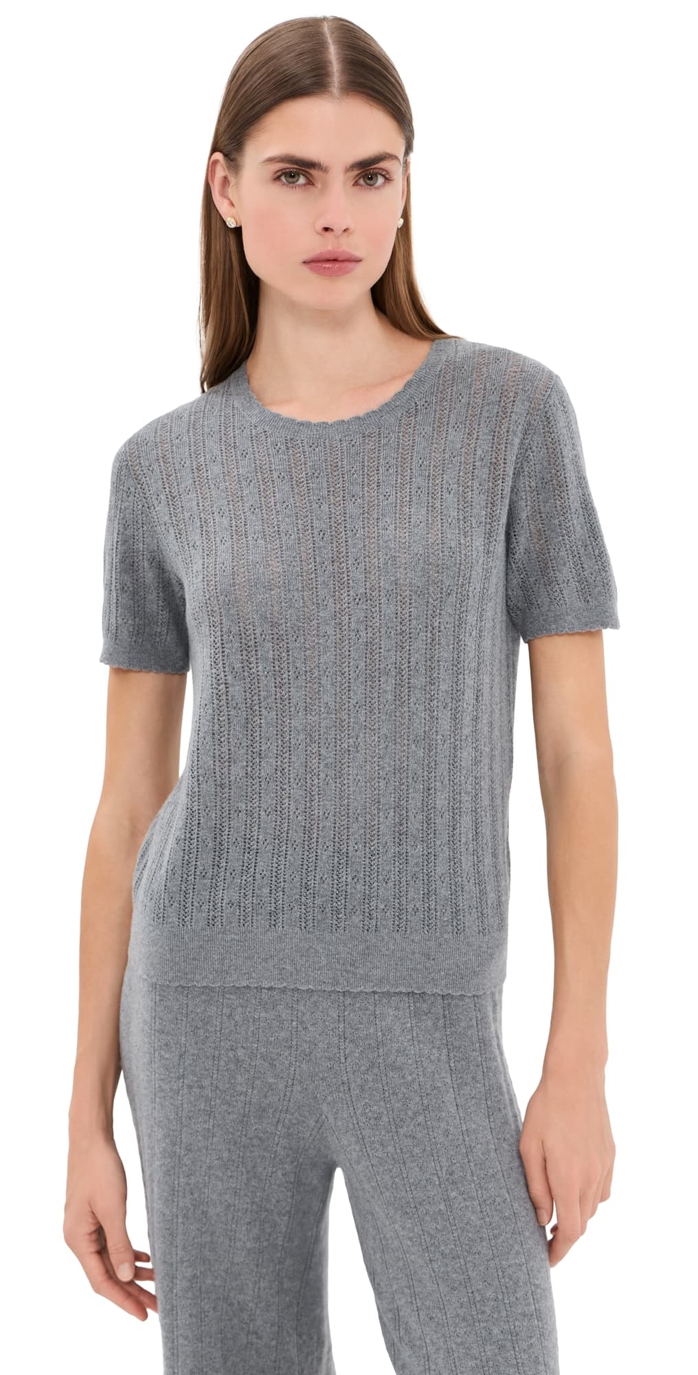 LISA YANG Suyin Cotton Cashmere T-Shirt Deep Cloud