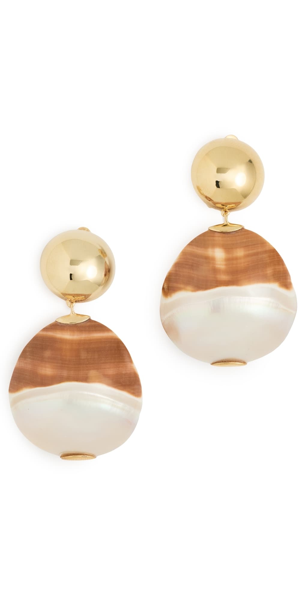 Lizzie Fortunato Rodan Pearl Earrings In Tigre Gold · One Size