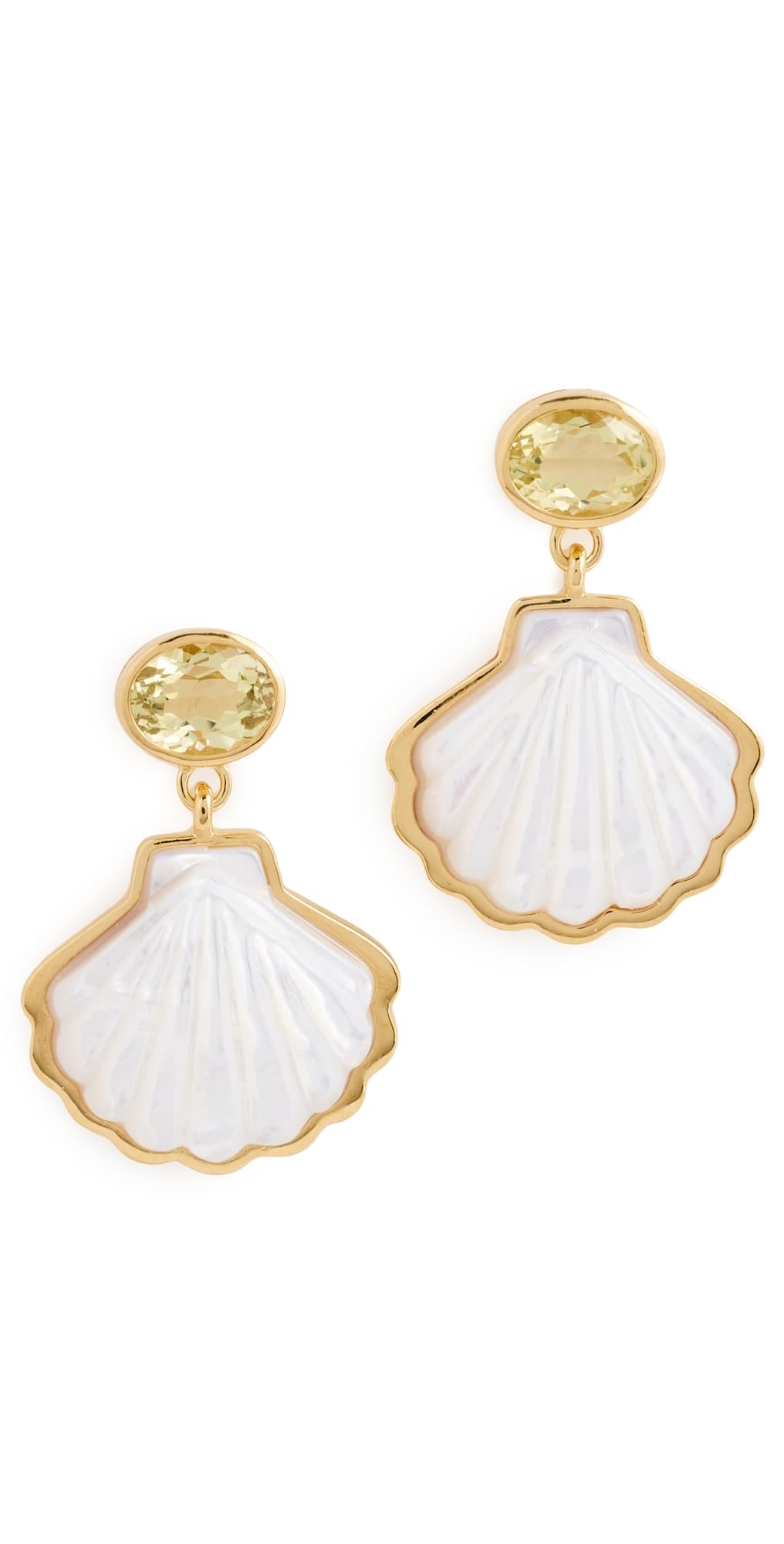 Lizzie Fortunato Luna Shell Earrings White