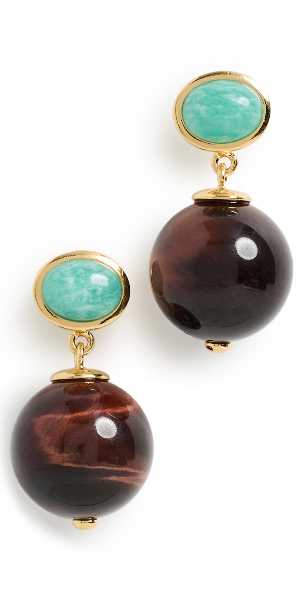 Lizzie Fortunato Tiger Eye Umbria Earrings Multi