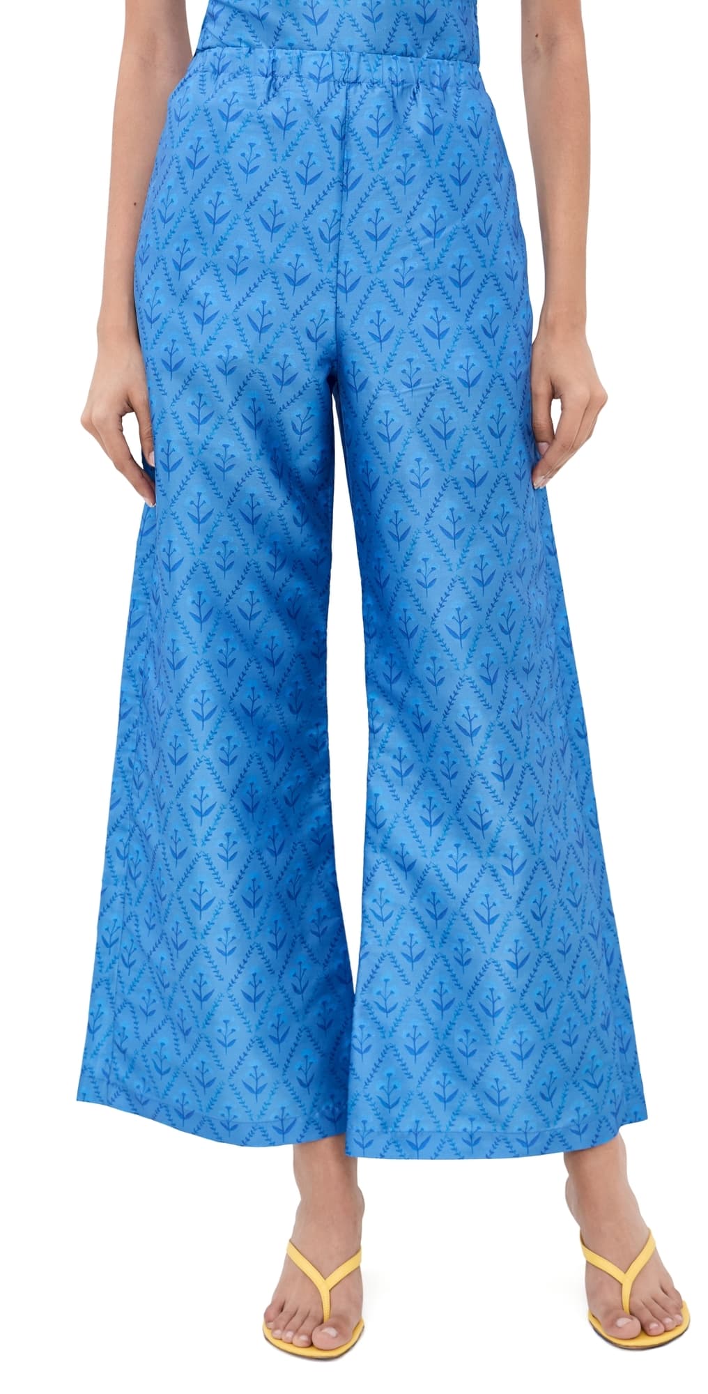 La Maregold The Nicole Pants Sapphire Lattice Floral
