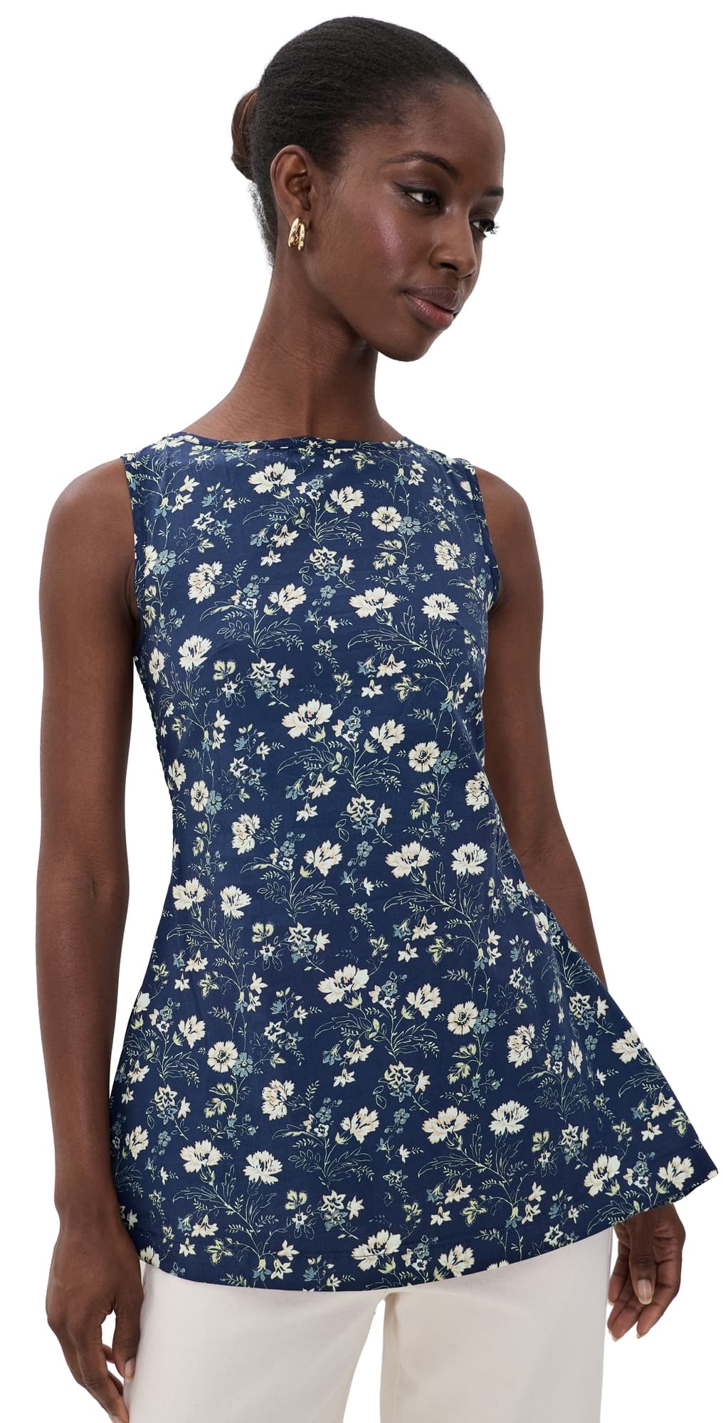 La Maregold The Celine Top Indigo Chintz Floral