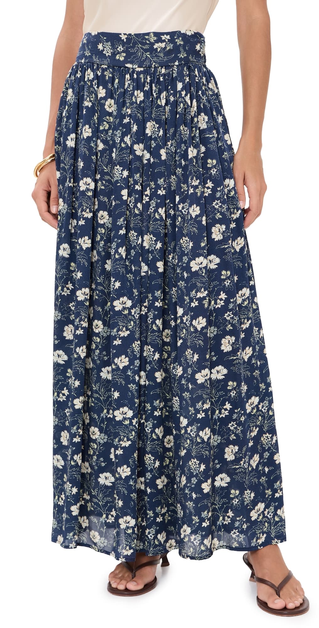 La Maregold The Amelia Skirt Indigo Chintz Floral