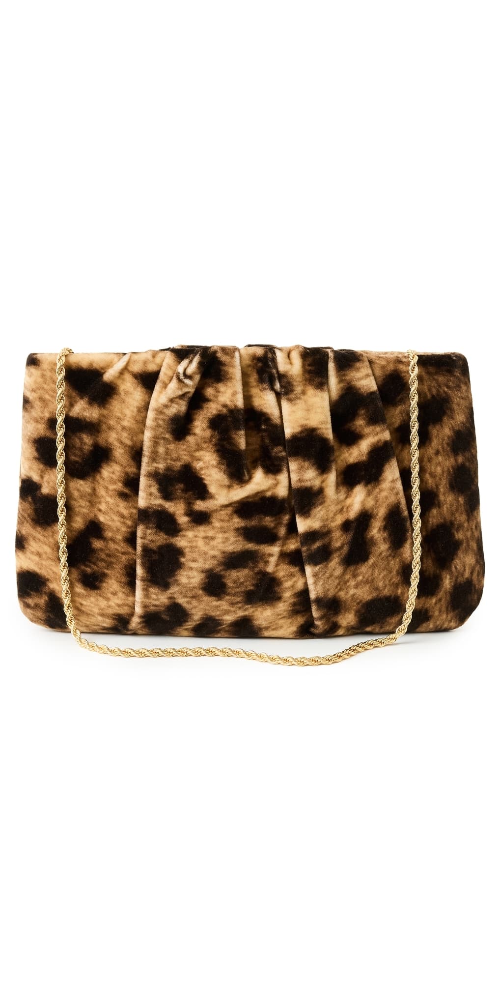Loeffler Randall Serena Gathered Clutch Leopard · One Size