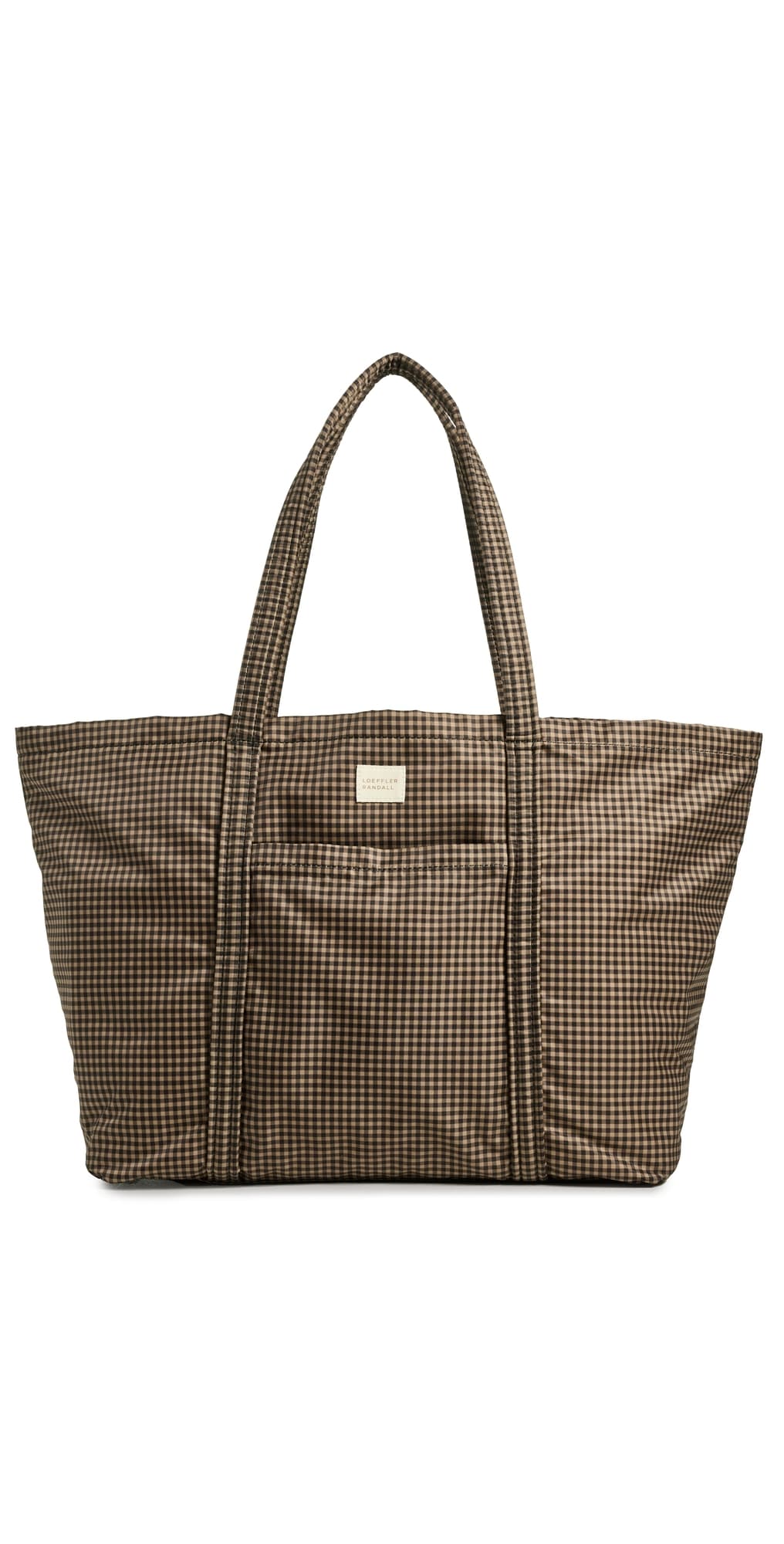 Loeffler Randall Dina Travel Tote Brown/Black Check