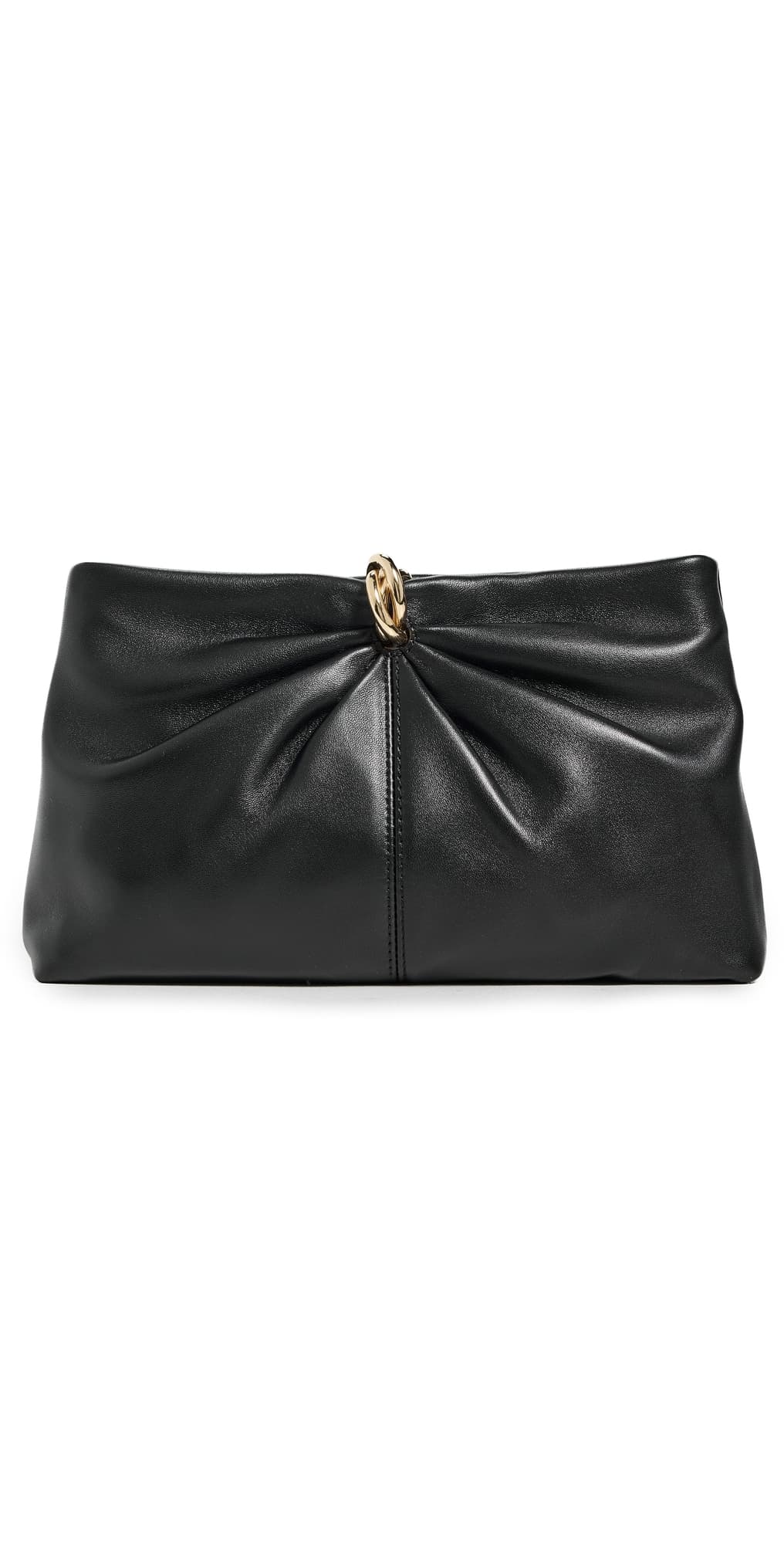 Loeffler Randall Corrine Gathered Multi Ring Clutch Black