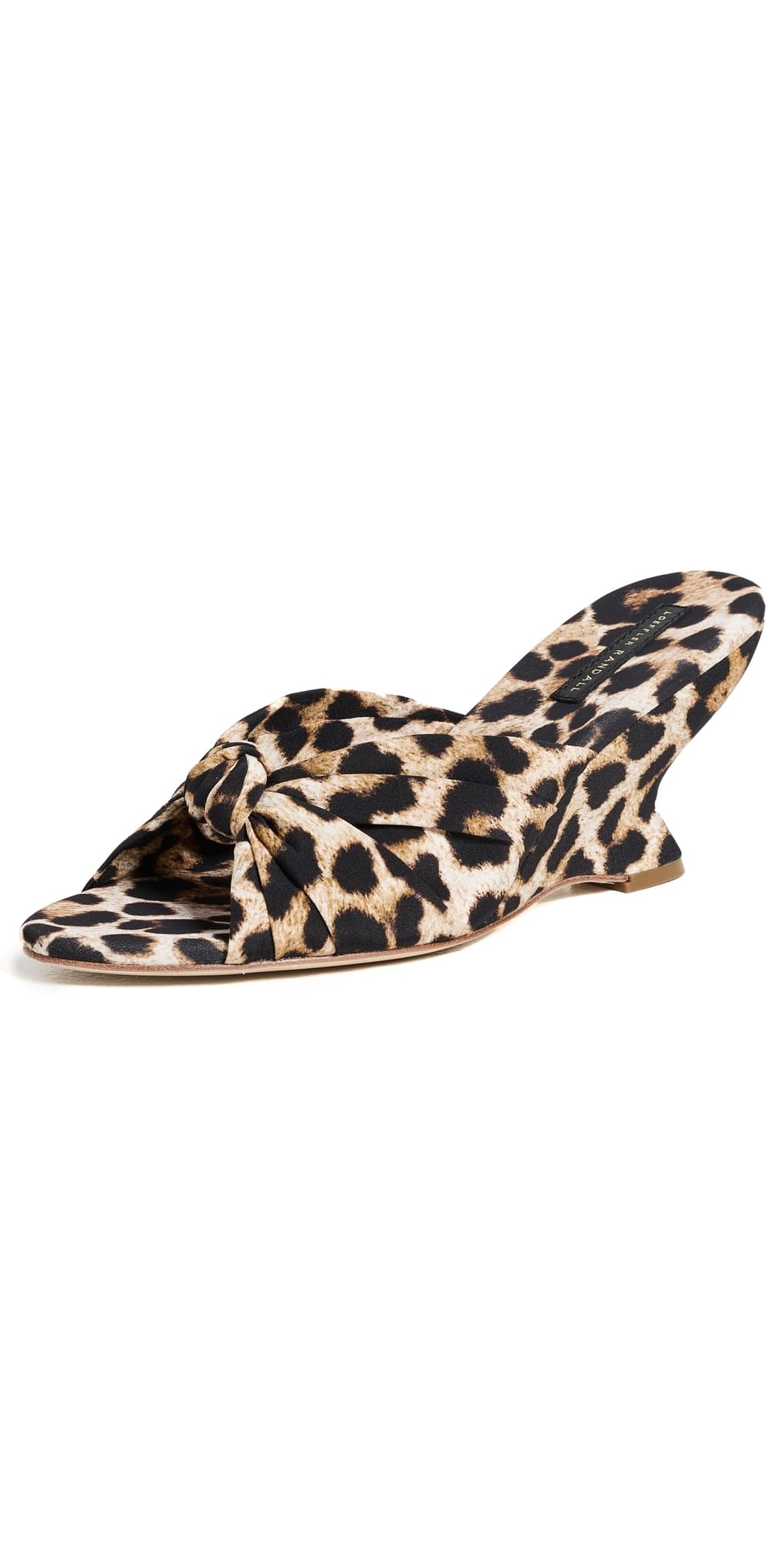Loeffler Randall Marsy Angled Wedge Sandals Leopard