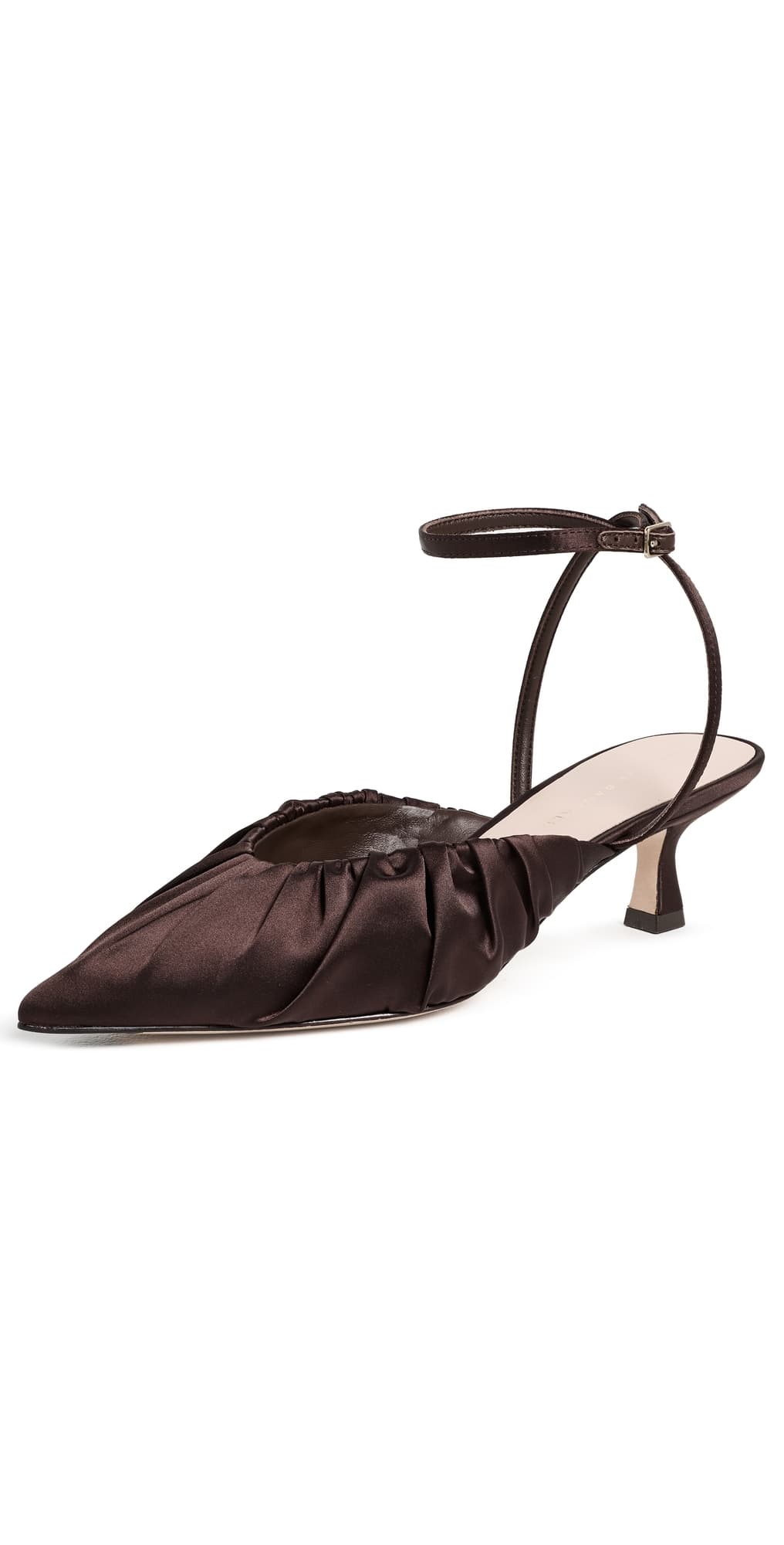 Loeffler Randall Rio Smocked Kitten Heels Chocolate