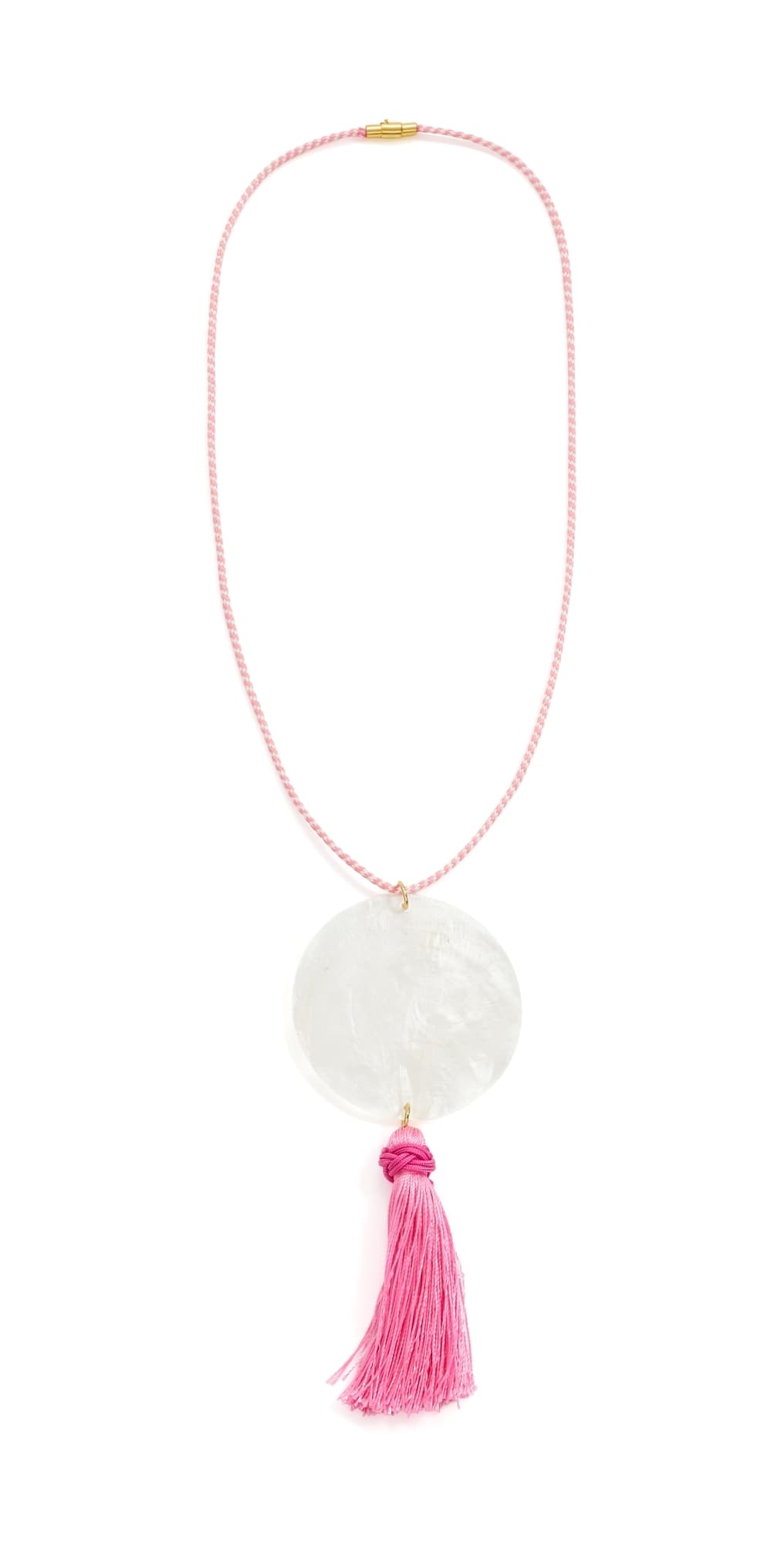 Logan Tay Pink Tassel Shell Necklace Pink · One Size