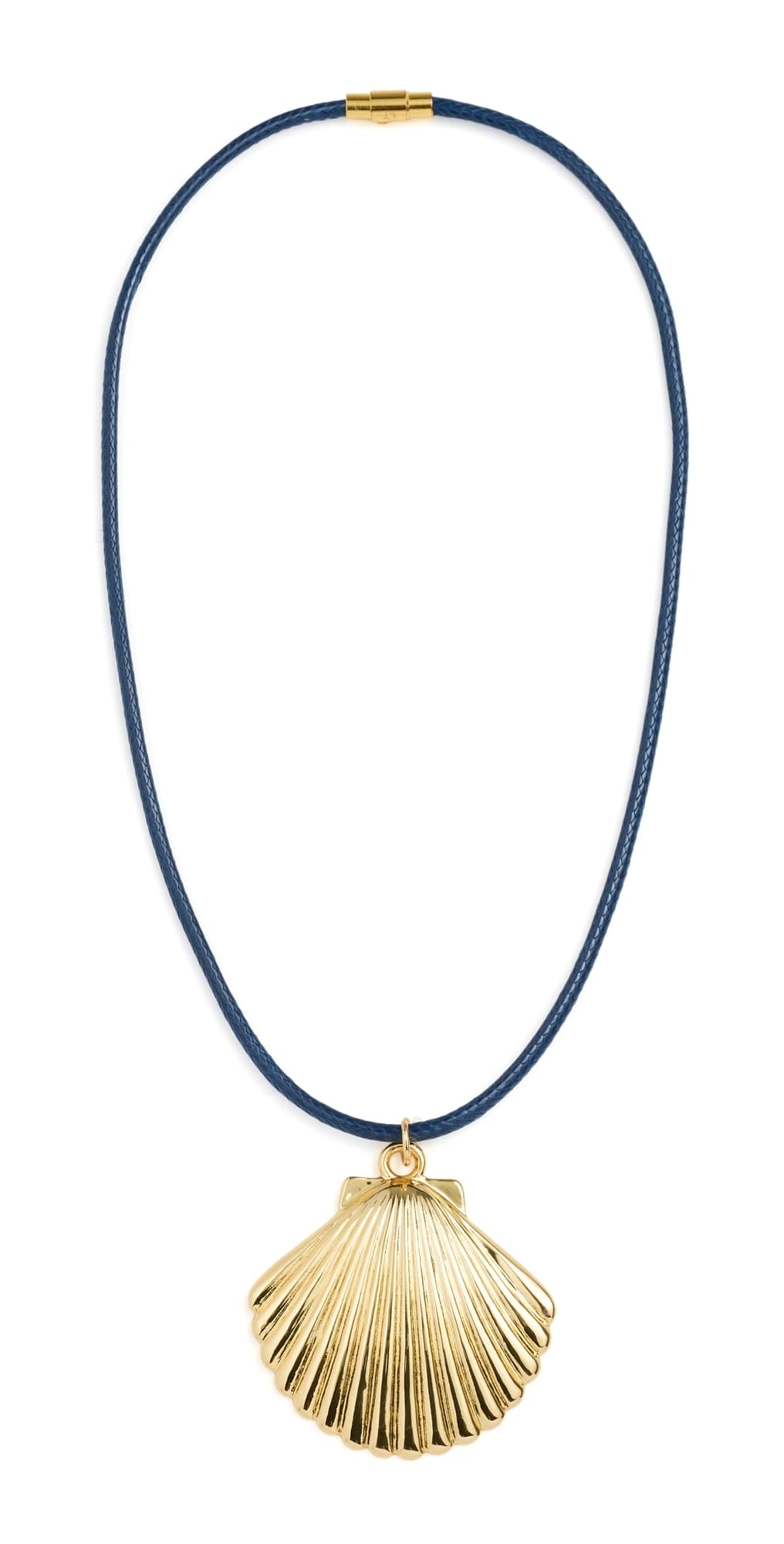 Logan Tay Gold Shell Cord Necklace Blue · One Size