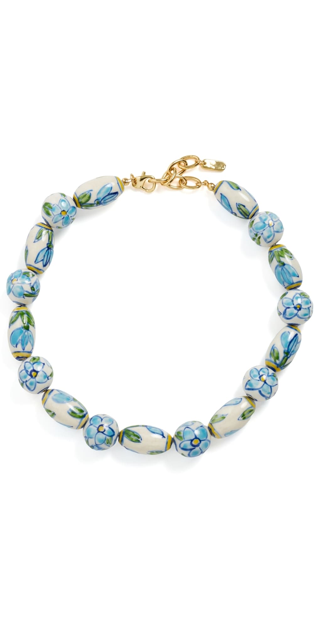Logan Tay Green Floral Beaded Necklace Green · One Size