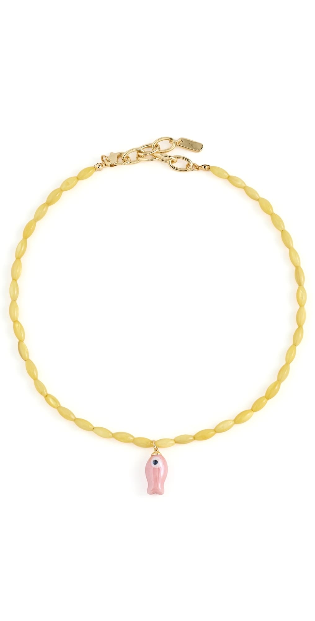 Logan Tay Yellow Beaded Fish Necklace Yellow · One Size
