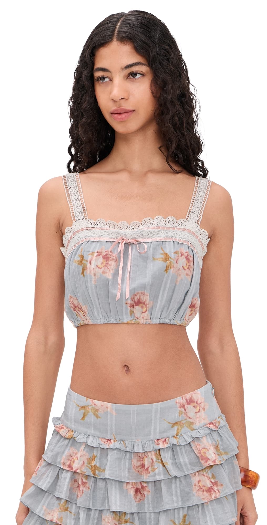 LoveShackFancy Broca Top Rustic Sky