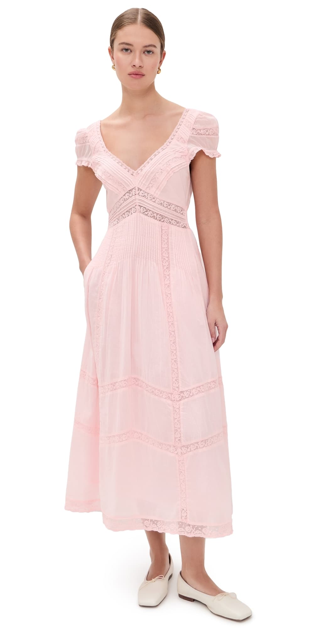 LoveShackFancy Suvi Dress Pink