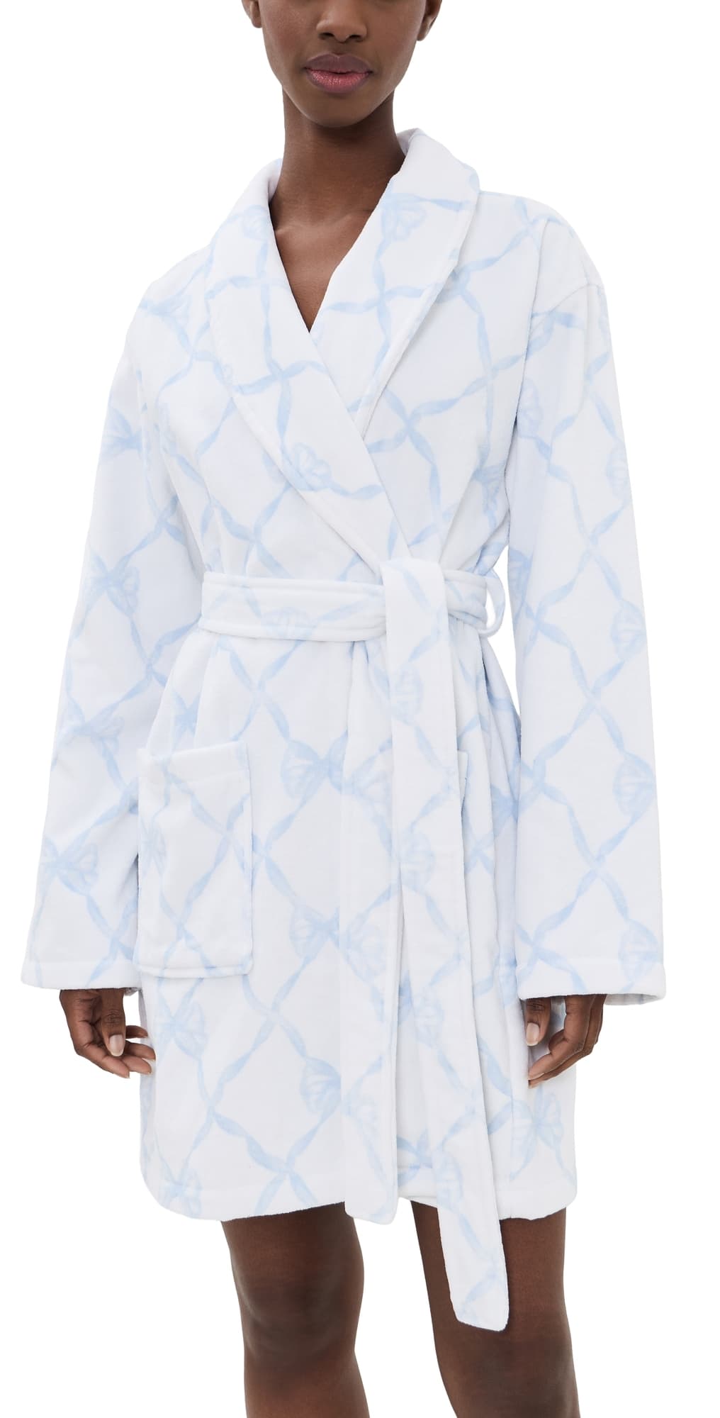 LoveShackFancy Indie Bathrobe High Tide Blue