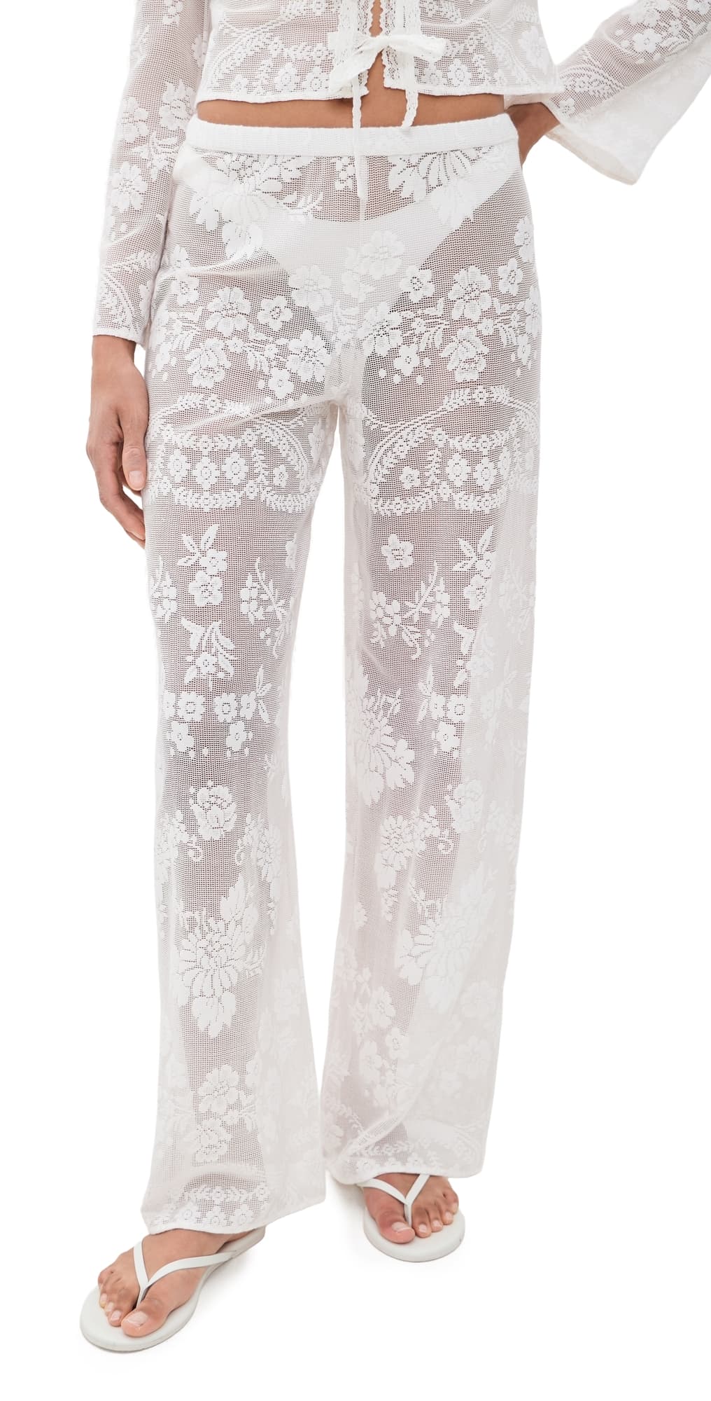 LoveShackFancy Jessia Pants White