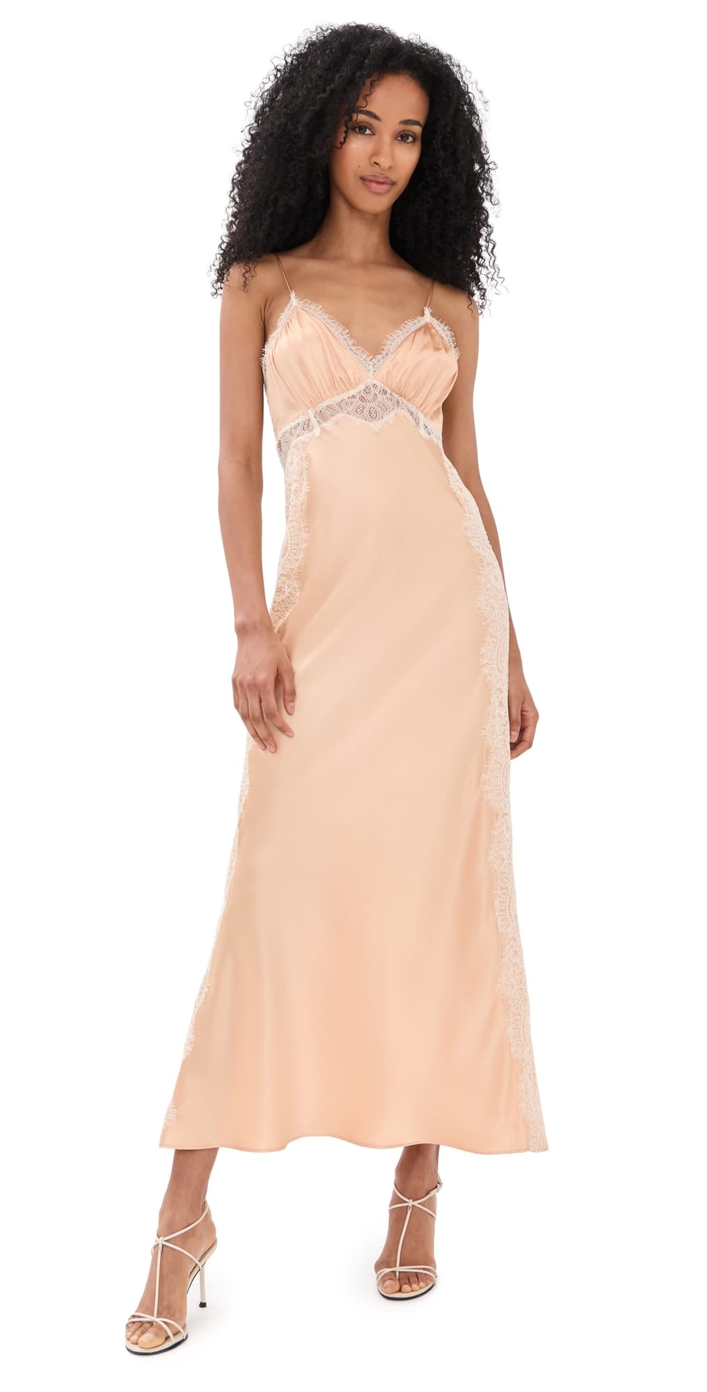 LoveShackFancy Shia Dress Pale Gold