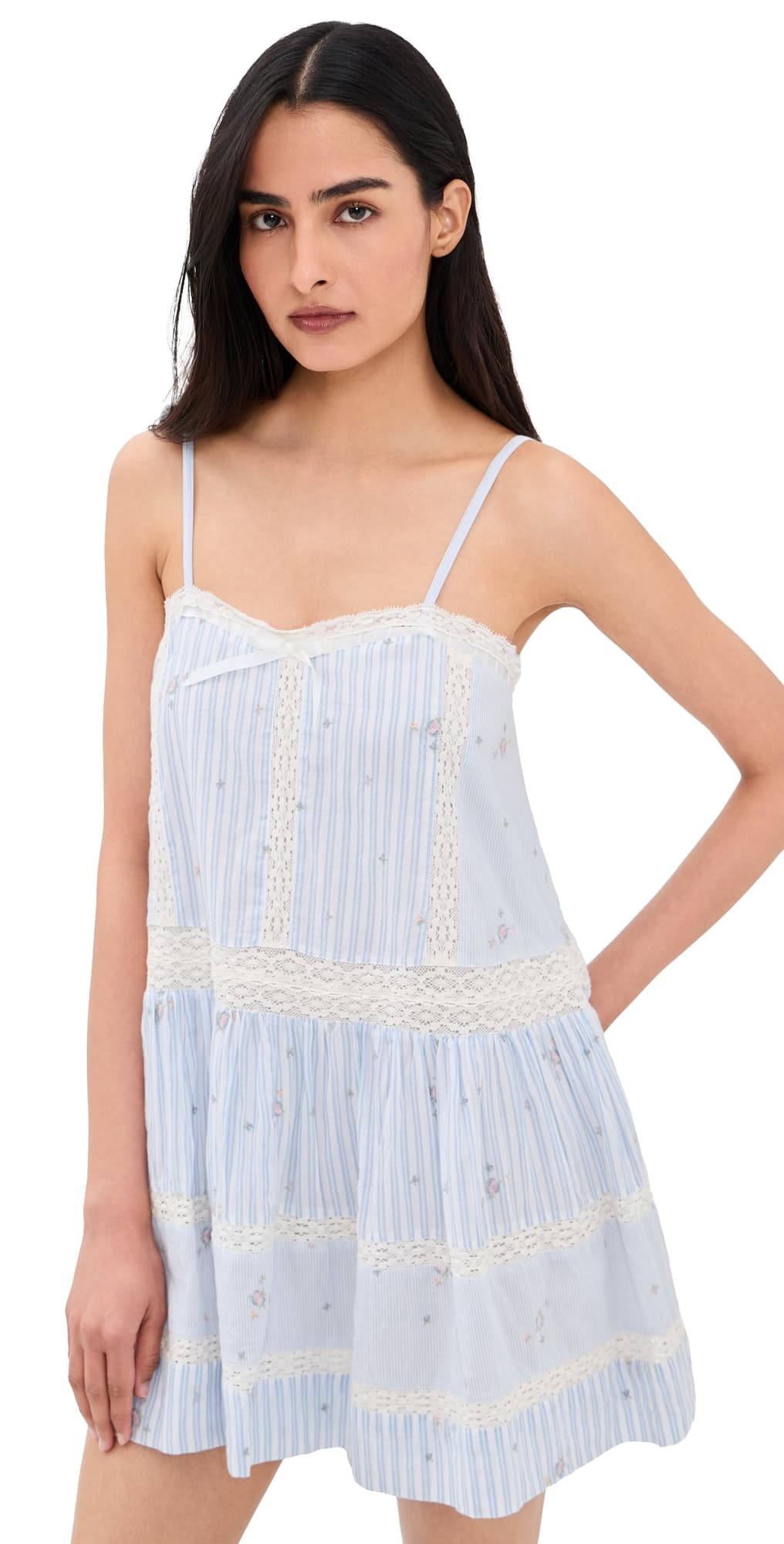 LoveShackFancy Vionett Dress Sky Mist