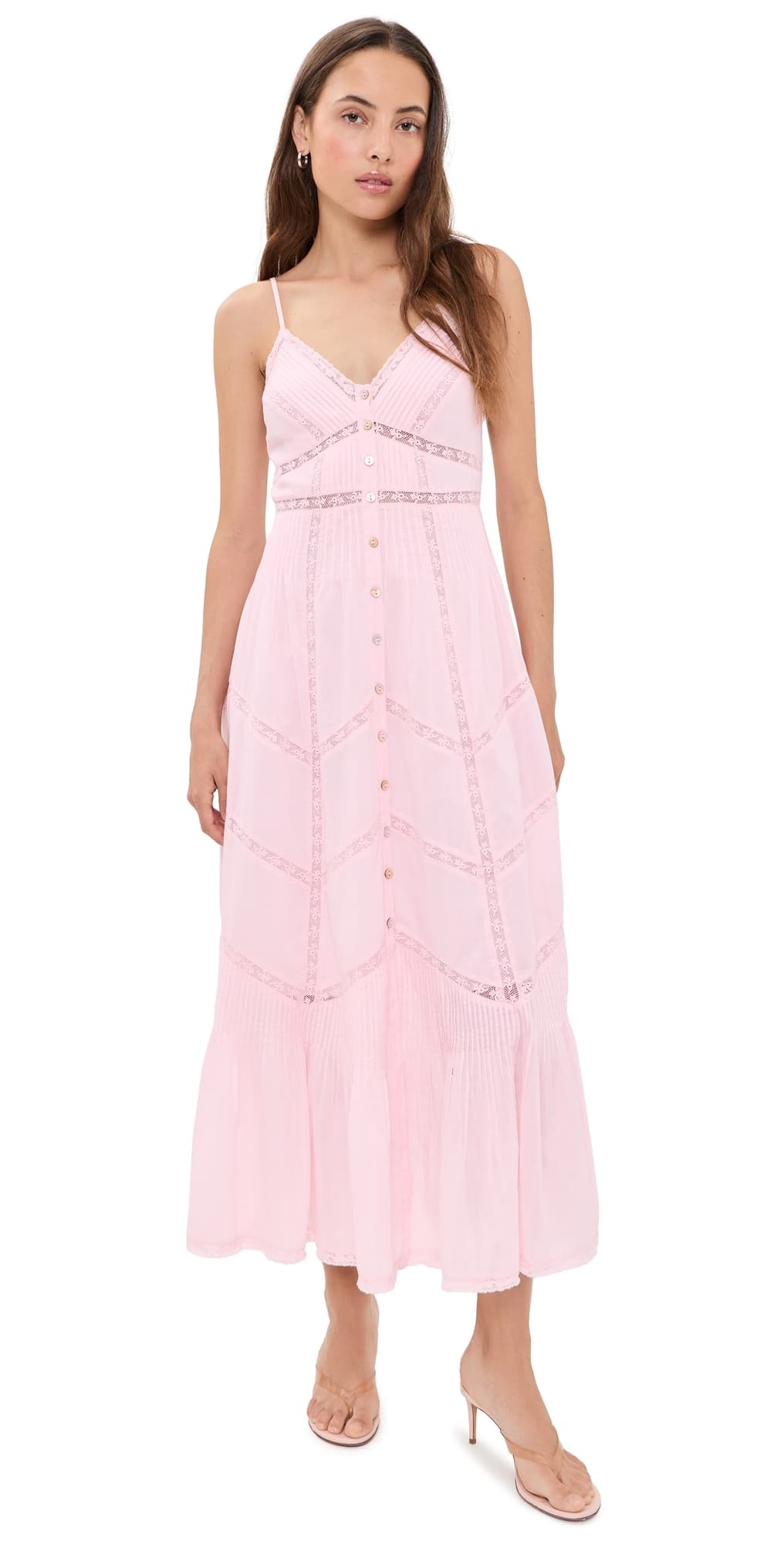 LoveShackFancy Esilda Dress Pink