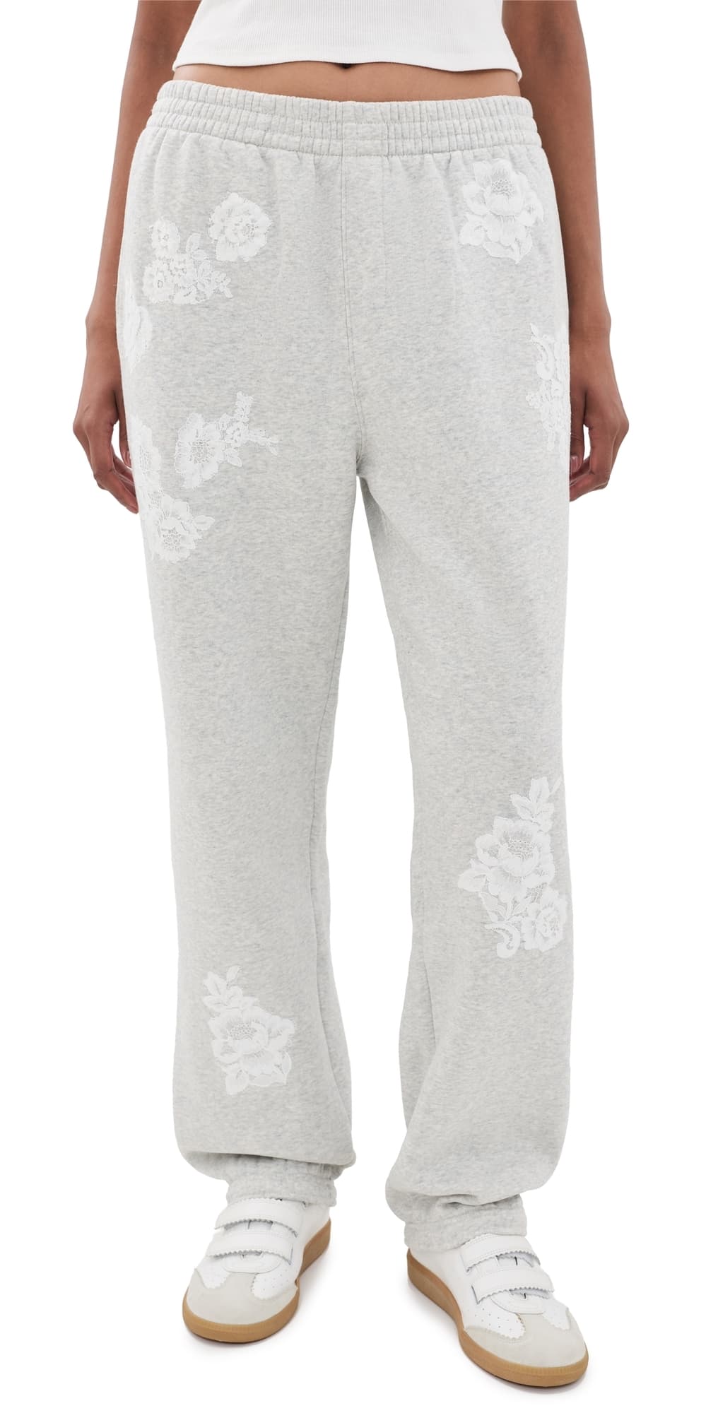 LoveShackFancy Lilia Sweatpants Silver Fog Heather