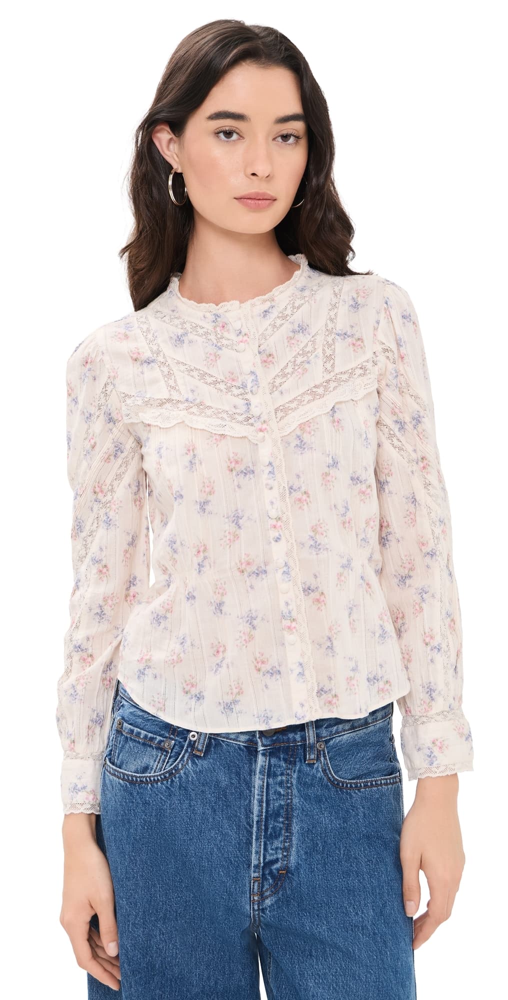 LoveShackFancy Miah Top Antique Vanilla