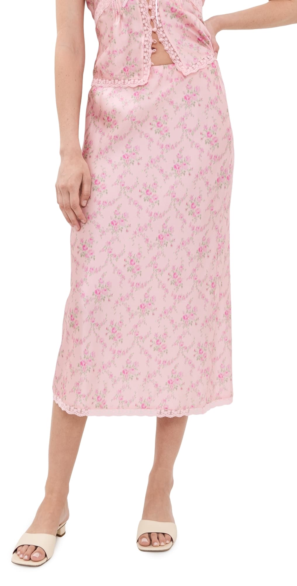 LoveShackFancy Castle Skirt Spiced Camellia