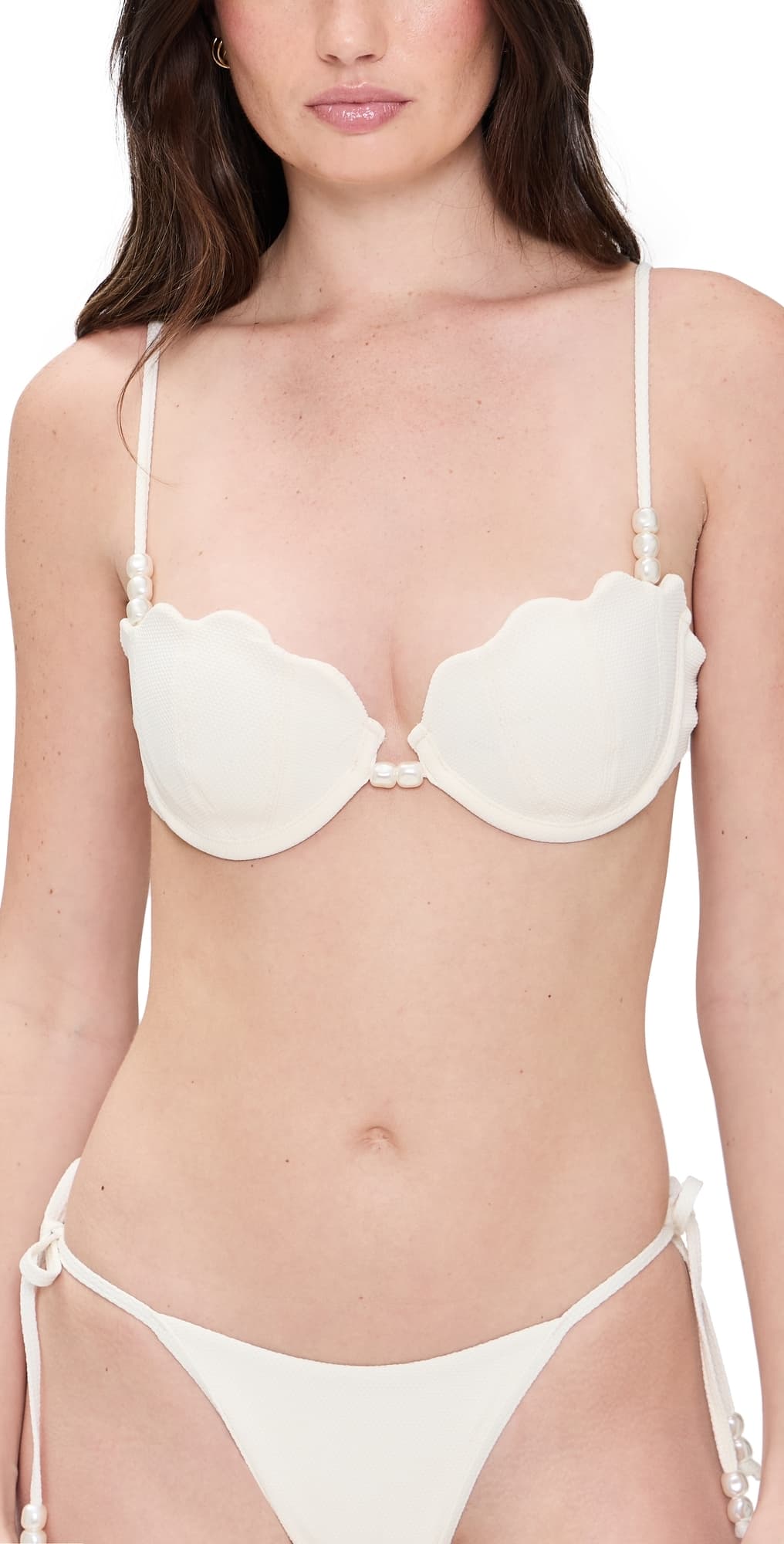 LSPACE Sunrise Shell Bikini Top Cream
