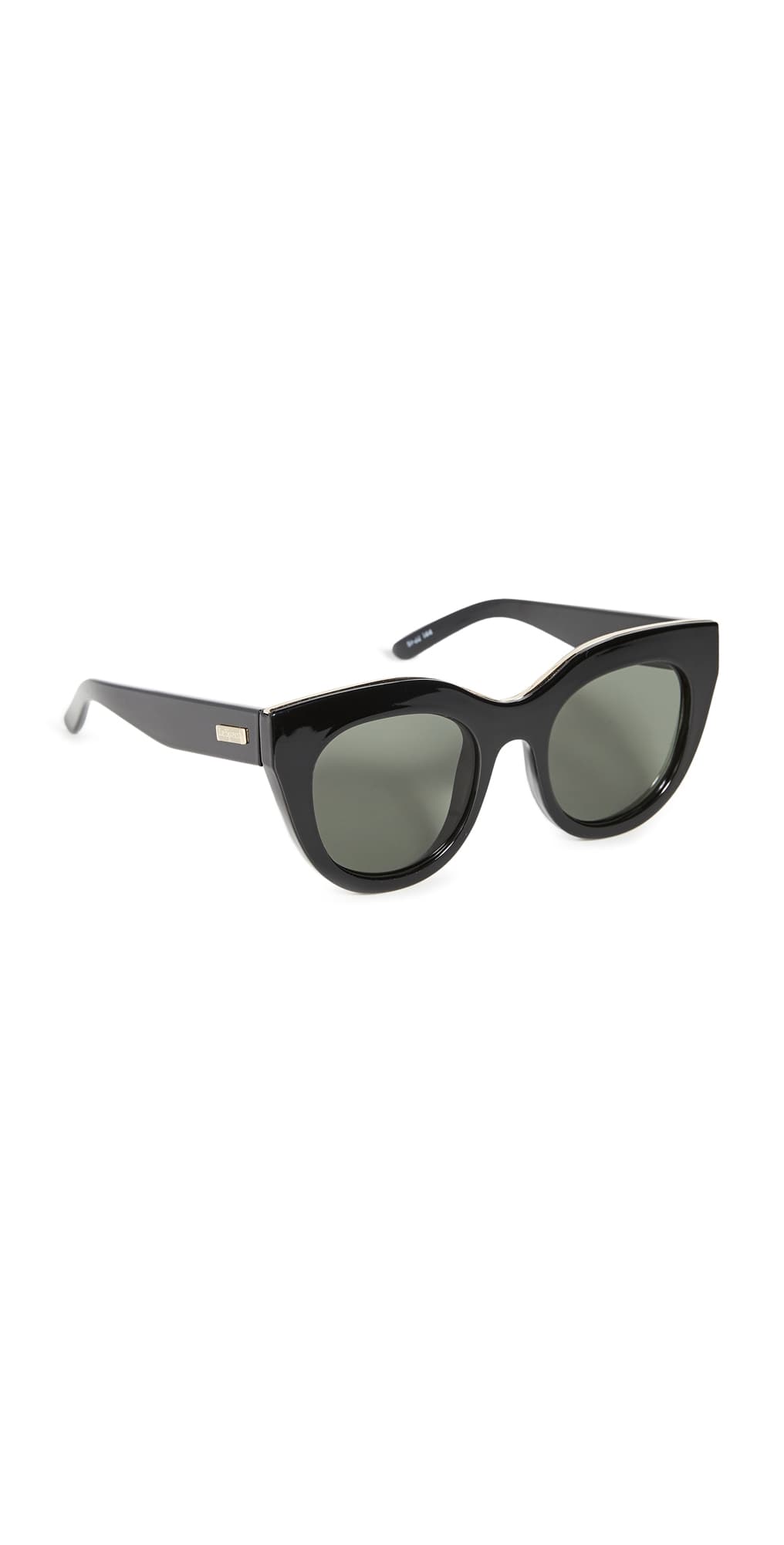 Le Specs Air Heart Sunglasses Black Gold/Khaki Mono · One Size