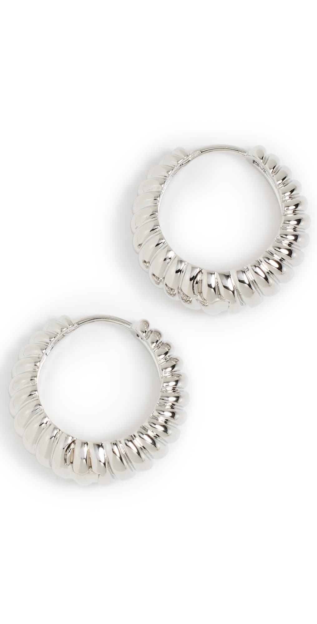 Luv Aj The Ridged Marbella Hoops Silver · One Size