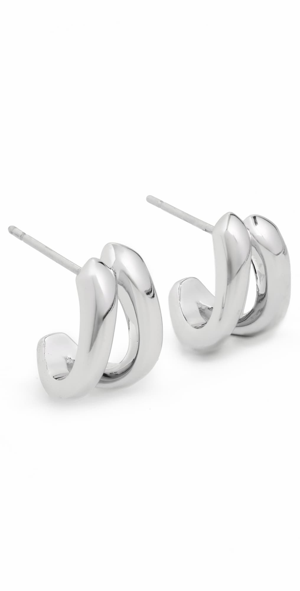 Luv Aj Layla Split Hoops Silver · One Size