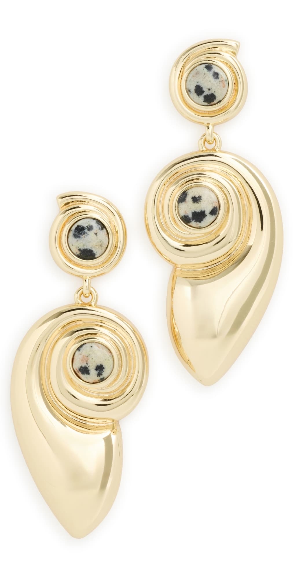 Luv Aj The Palma Shell Statement Earrings Gold · One Size