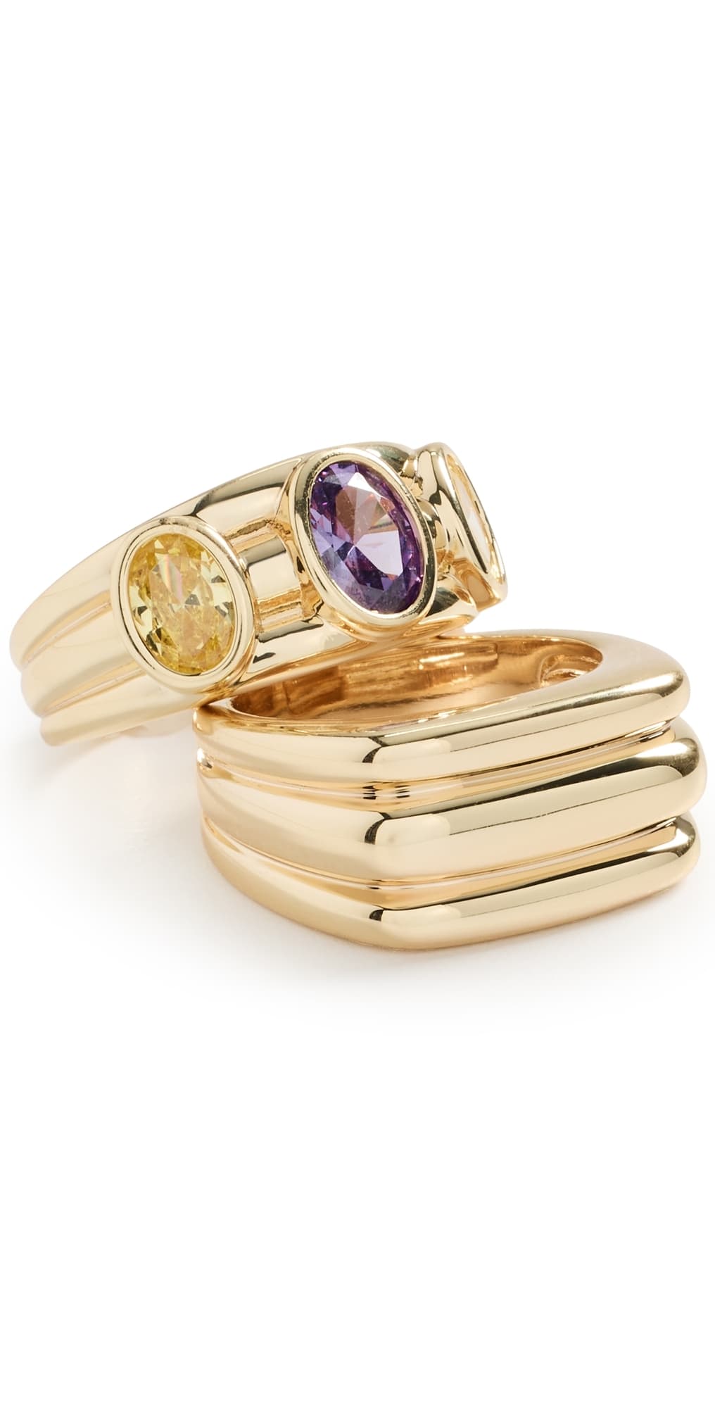 Luv Aj The Antoinette Ring Set Gold
