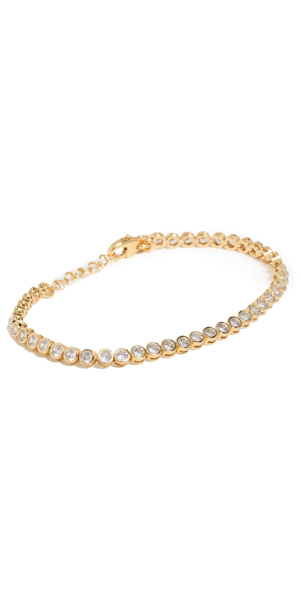 Madewell The Tennis Collection Bezel Set Crystal Bracelet Pale Gold