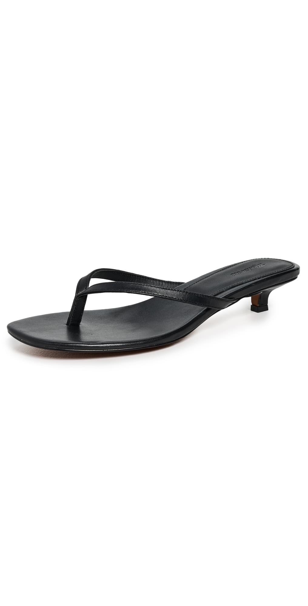 Madewell The Chiara Kitten Heel Leather Sandals True Black