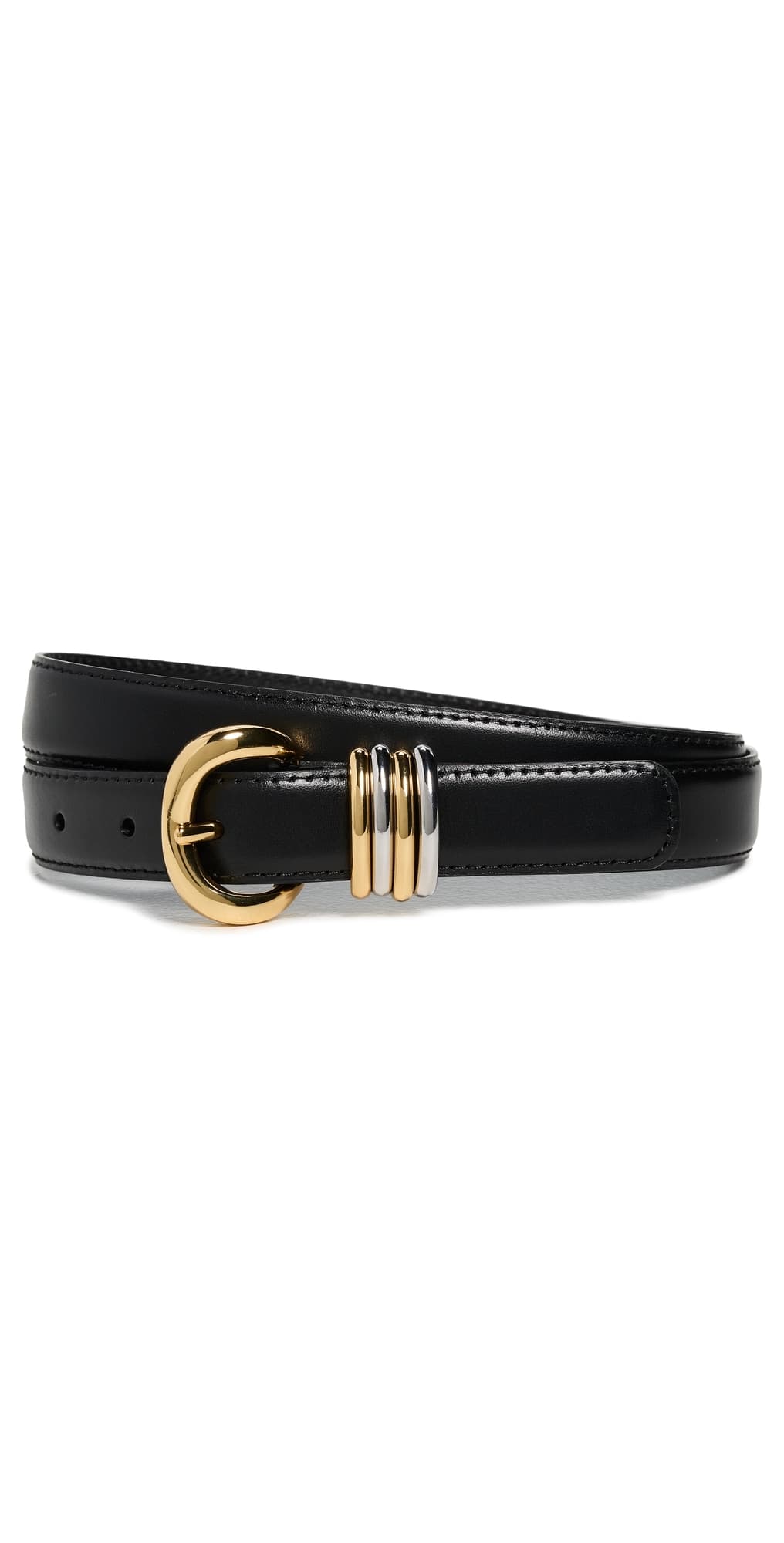 Madewell Mixed Metal Keeper Belt True Black