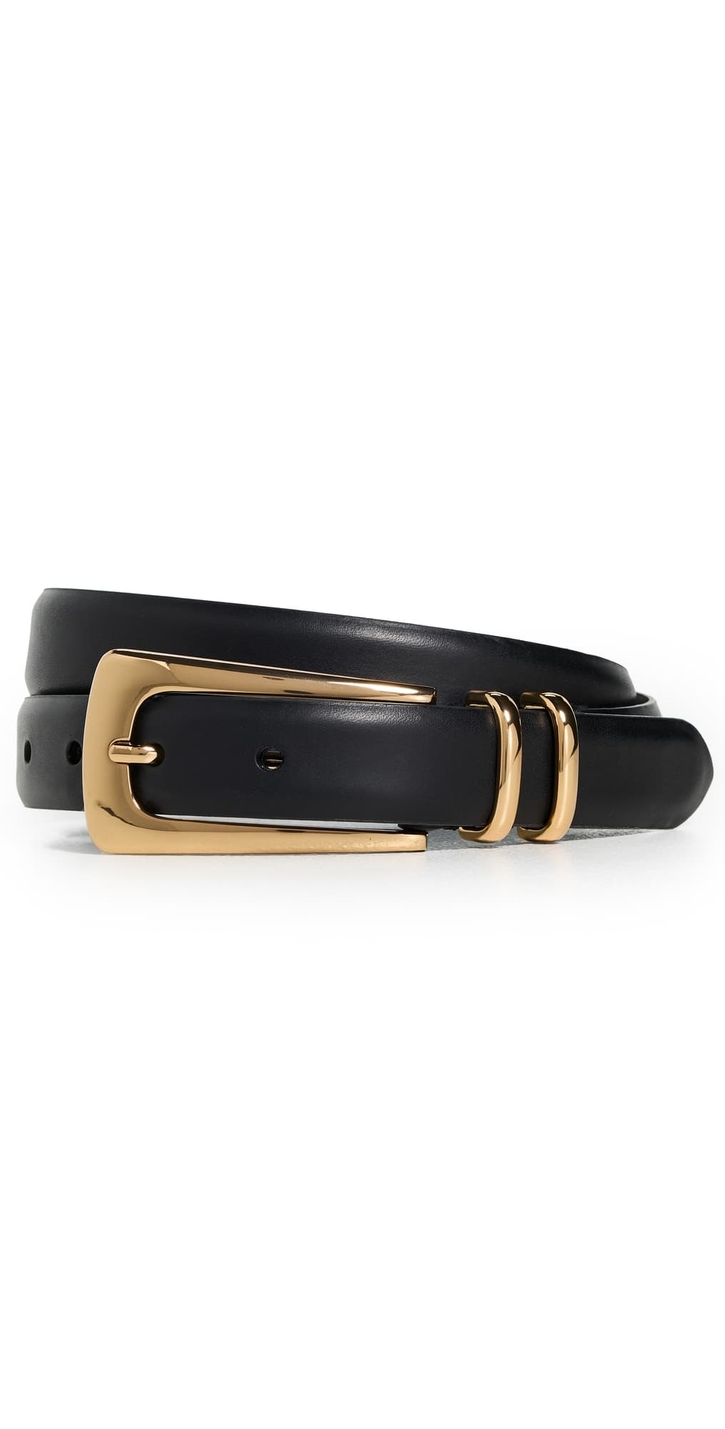 Madewell Elongated Buckle Belt True Black Leather