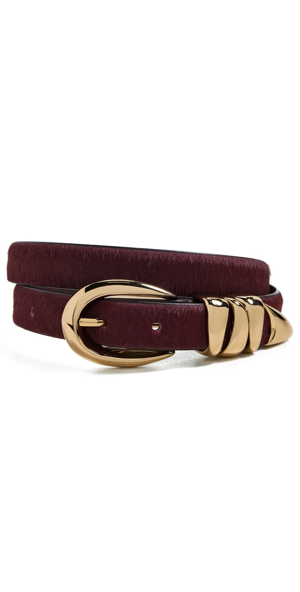 Madewell Triple Metal Keeper Belt Cabernet Haircalf