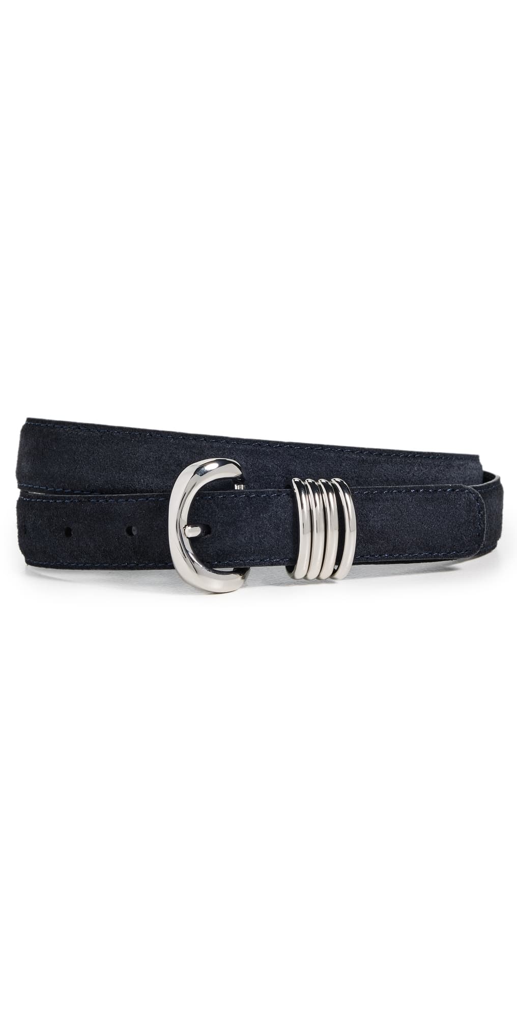 Madewell Metal Keeper Belt In Suede Juniper Berry Suede
