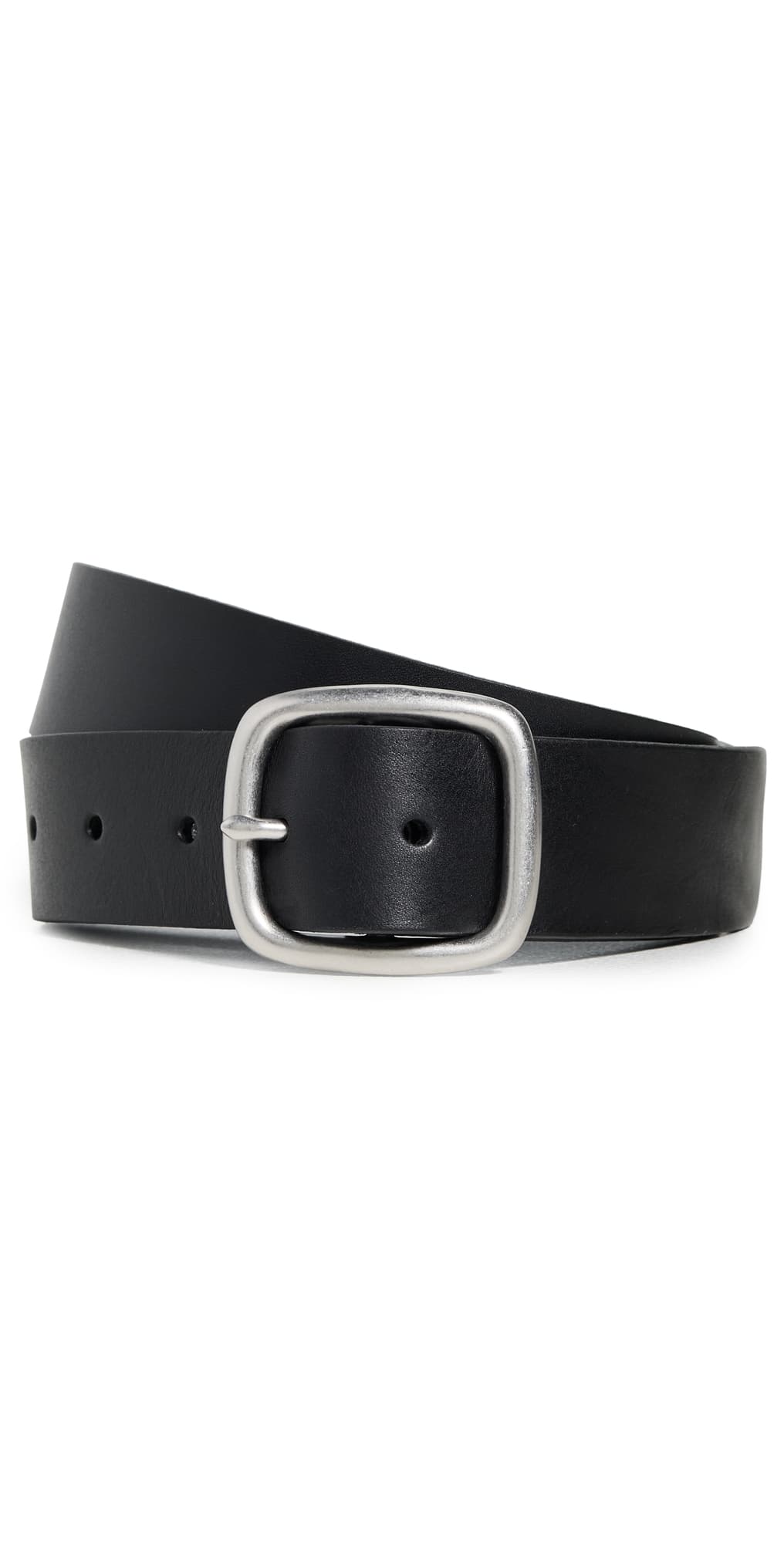 Madewell Centerbar Leather Belt True Black