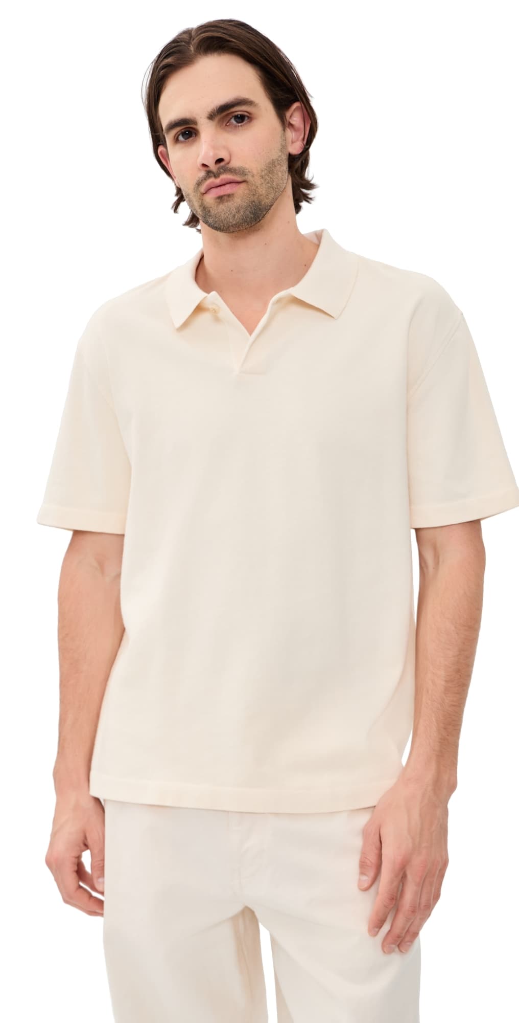 Madewell Cotton Short Sleeve Polo Parchment