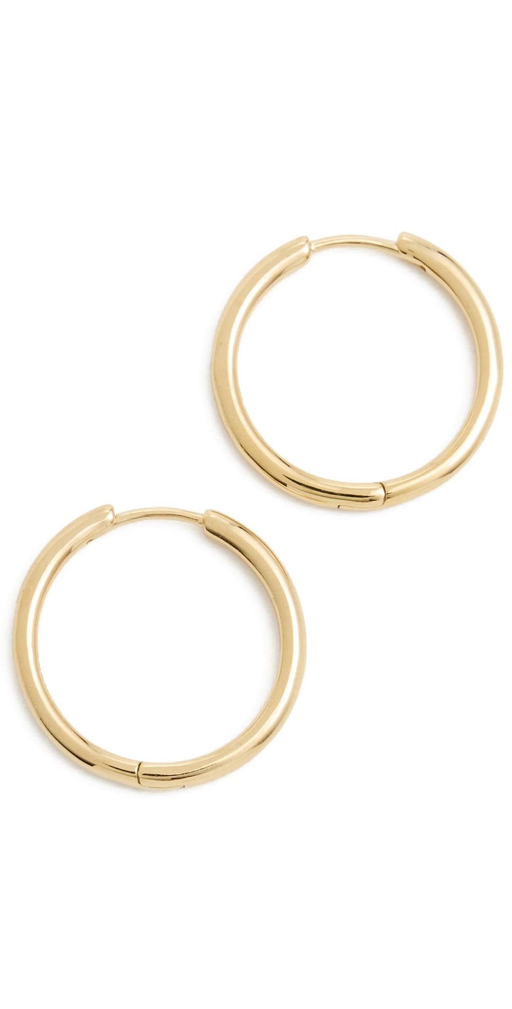Madewell Demi Skinny Medium Hoop Earrings 14K Gold · One Size