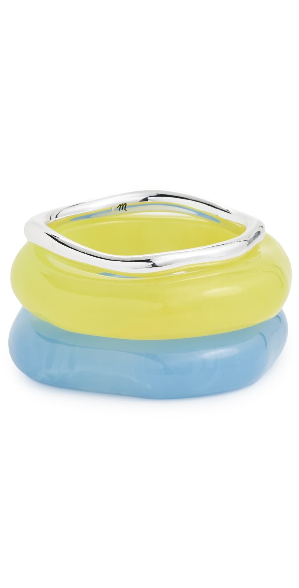 Madewell Sculptural Resin Bangle Bracelet Set Tranquil Blue · One Size