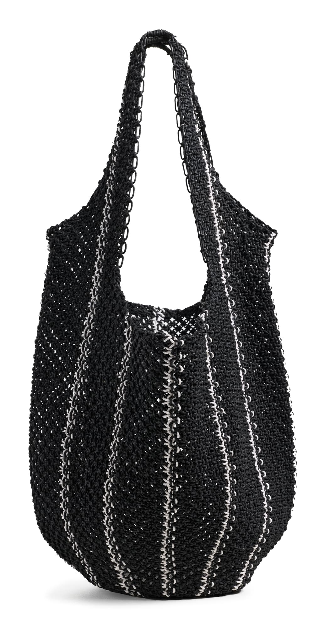 Madewell The Curved Crochet Shoulder Bag Ecru Stripe · One Size
