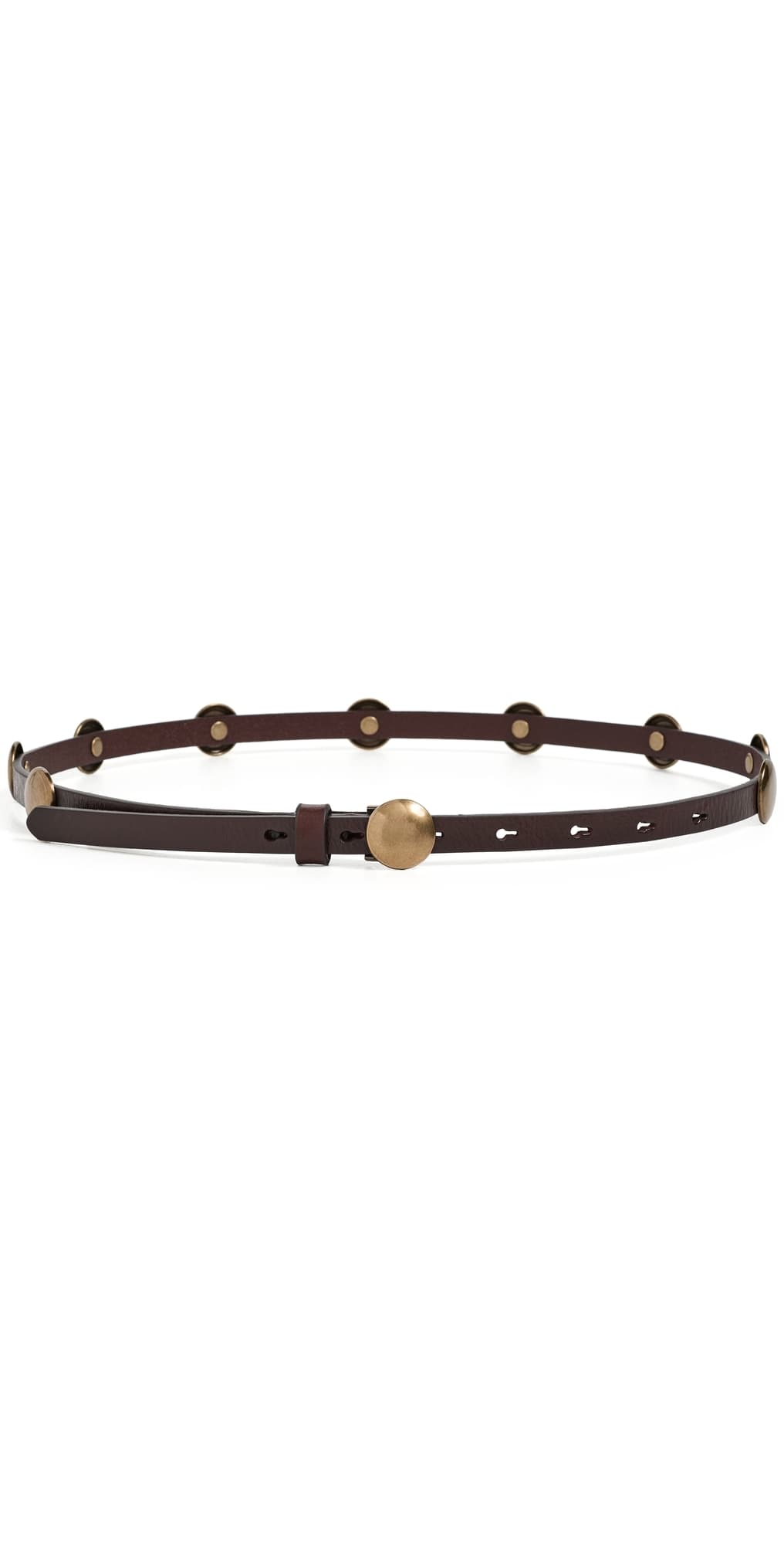 Madewell Skinny Studded Belt Cherry Wood
