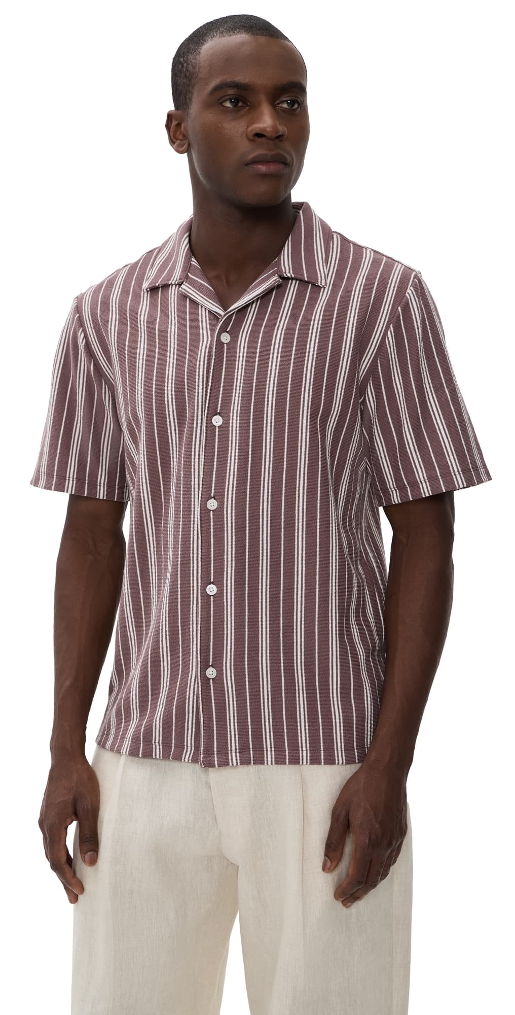 Madewell Florence Shirt Stripe Chalked Fig