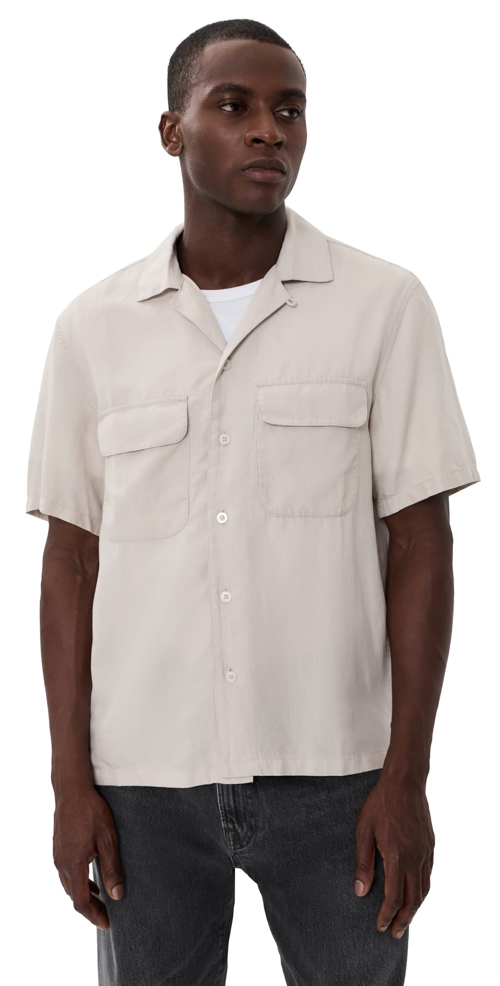 Madewell Short Sleeve Tencel Shirt Form Grey